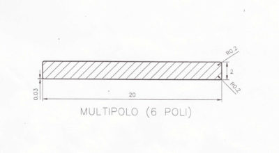 perfil nastri magnetici con adesivo 6 poli